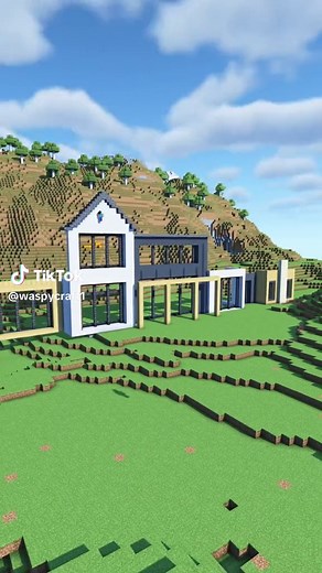 New Modern farmhouse trees by @Airtugmc #minecraft #mcpe #minecraftserver #foryou