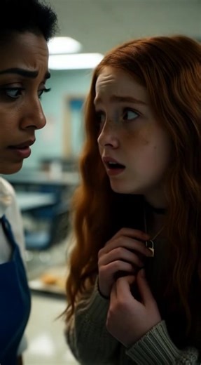 She refused the free school lunch, but when the cafeteria lady saw the padlock hidden under her collar, everything changed. I’m still shaking. Lily Miller stood frozen at the hot food counter, gripping her tray so tightly her hands turned white. The cafeteria buzzed with noise around her, but she didn’t move. She looked small, scared, and completely stuck. Mrs. Davison, the kindest woman in the school, held out a spoon of gravy. Her smile faded when she saw Lily’s face. “Honey, are you okay? It’