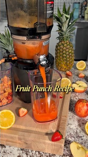 Fruit Punch Recipe 🍓 #growyourown #fruitjuice #fruitpunch #juicerecipe #juicingforhealth #ytshorts