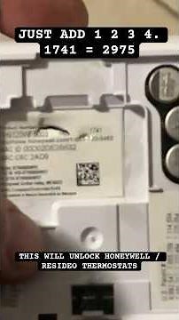 HOW TO BYPASS PIN (CODE) LOCK ON HONEYWELL THERMOSTATS. FOUR DIGIT LOCK HACK. #Resideo #honeywell