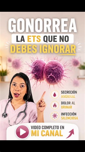 🚨 La gonorrea puede pasar desapercibida… pero sus consecuencias no. Secreción anormal, ardor al orinar y dolor pueden ser señales de alerta. 👀 En mi canal te explico TODO lo que debes saber sobre esta infección y cuándo consultar. 🎥🩺 #Gonorrea #SaludSexual #ETS #Infecciones #DraEliPerez