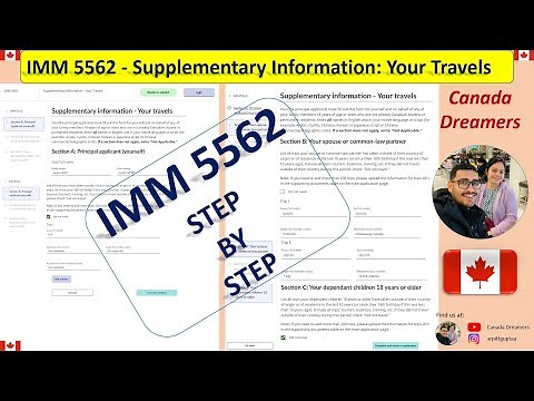 IMM 5562 - Supplementary Information - Your Travels - Country Specific Form - India