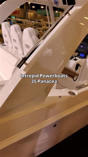 This boat delivers confidence at speed and comfort at rest. All New Intrepid Powerboats 35 Panacea. | MarineMax