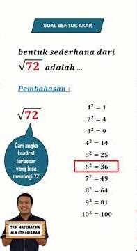 Cara Cepat Sederhanakan Bentuk Akar! 💡 #matematikamudah #belajarmatematika