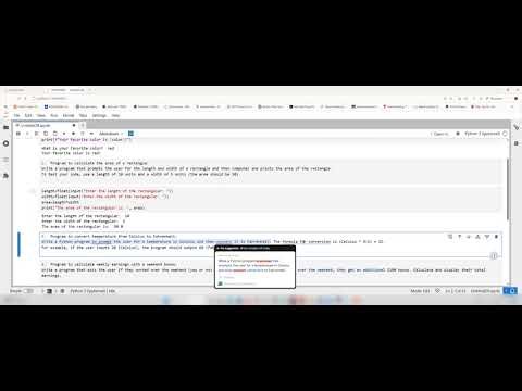 Python Practice: User input, Variables, Using formulas, Conditional logic (yes / no), Printing