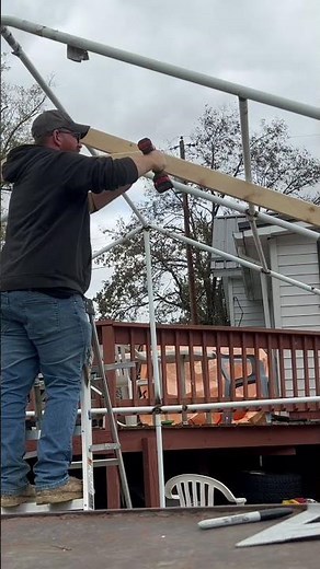 Harbor freight portable garage into permanent structure #harborfreight #harborfreightportablegarage