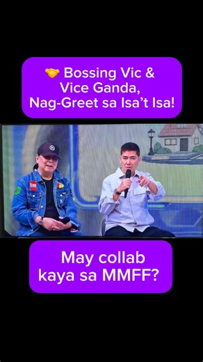 🤝Bossing Vic & Vice Ganda, Nag-Greet sa Isa’t Isa! May Collab Kaya sa MMFF? #eatbulaga #itsshowtime