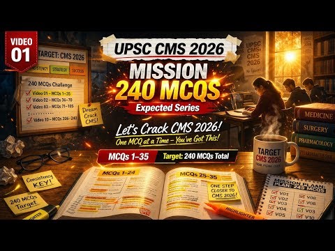 UPSC CMS 2026 🔥 Expected 240 MCQs Series | 35 MCQs | Video 1/10