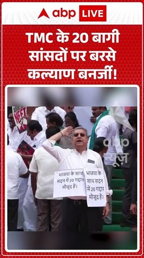 Viral Video : TMC के 20 बागी सांसदों पर बरसे कल्याण बनर्जी! | #shorts #tmc #parliament #saayonighosh