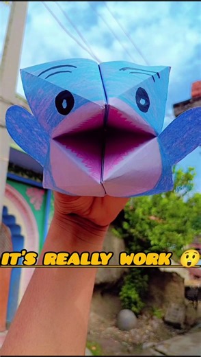 🐟 Talking Paper Puppet 😲 | It Really Works 🤯 #trending #diy #shorts #youtube