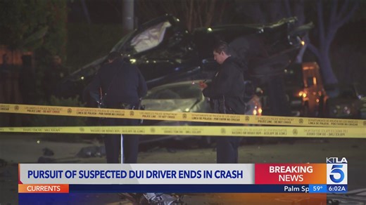 Suspected DUI driver suffers severe injuries after violent pursuit crash in Los Angeles