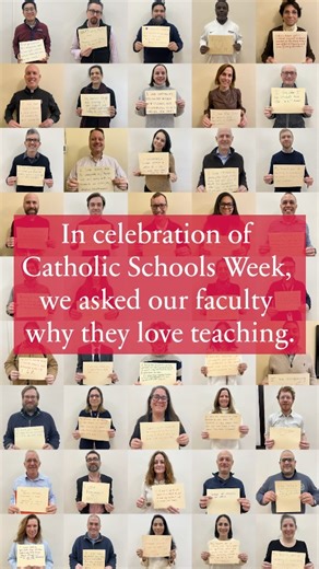 Regis High School on Instagram: "As Regis celebrates Catholic Schools Week, we asked our faculty members to reflect on why they love teaching. Our committed Ignatian educators work tirelessly to support our students’ growth both inside and outside of the classroom, and we’re proud to share some of their responses here."