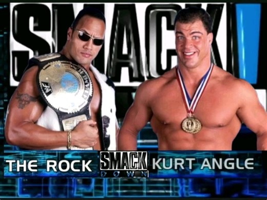 WWF The Rock vs kurt Angle(SmackDown2001 1 3)