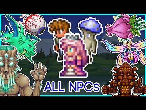 Terraria 1.4.2.3 - All NPCs At Once vs ALL Bosses