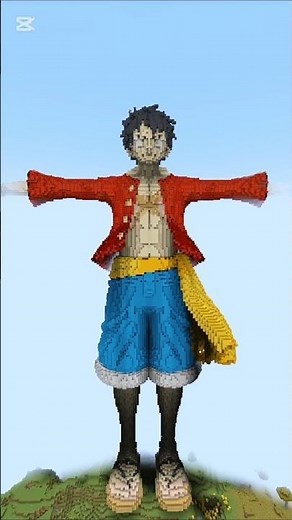 Make Monkey D Luffy In Minecraft: Timelapse