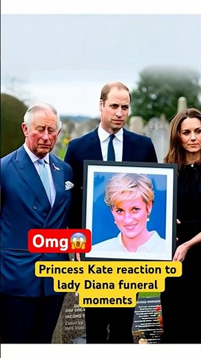 Princess kate reaction to Lady Diana funeral memory king Charles crying #shorts #kingcharles #kate