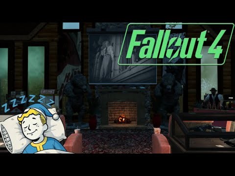 🎶 Fallout 4 Living Room Theater — Fireplace, Rain, Thunder & Smooth Jazz Ambience