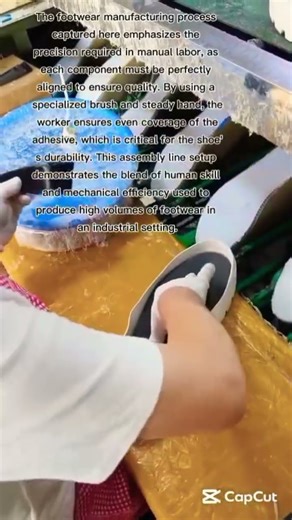 Efficiency Meets Skill: The Shoe Assembly Line in Action
