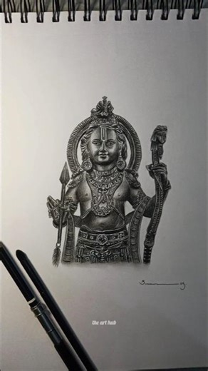 Incredible Shree Ram Lala PENCIL Drawing..