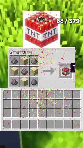 TNT - Item 68/379. 5 gunpowder + 4 sand. Controlled demolition starts here #minecraft #crafting