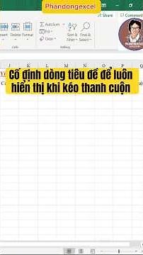 Cố Định Dòng Tiêu Đề Khi Kéo Thanh Cuộn #excel #exceltips