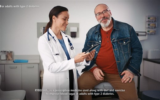 人们通过 RYBELSUS ®降低 A1C以及饮食（司美格鲁肽口服片剂）