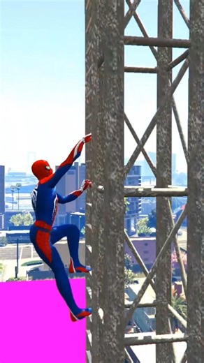🤣 GTA 5 Red Spiderman VS Red/Green Minion! 💥 Epic Ragdolls & Fails #shortsfeed #spiderman ep 4