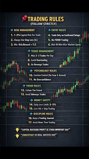 Trading Rules for Beginners | BULL N BEAR | #bullnbear #trading #scalping #viral #viralshorts #memes