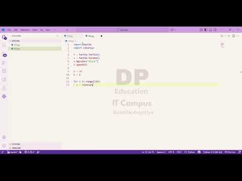 Python වලින් ලස්සන නිර්මාණයක් කරමු | Python Turtle Graphic part 01