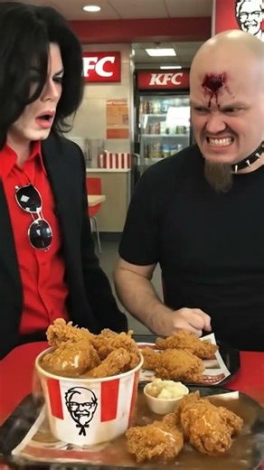 King Of Pop Vs King Of Punk at KFC #michaeljackson #ggallin #kfc