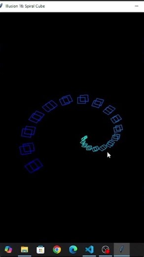Impossible Spiral Cube Illusion Made With Python 🤯