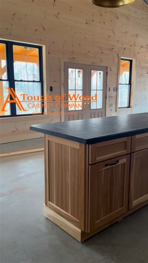 No cabin fever here 👊🏻 Barndo build with pine tongue & groove walls, Custom hickory island, and painted cabinets. Built for a homeowner that’s ready to kick back and relax after years of hard work. #CabinetInstallation #barndo #newconstruction #customcabinetry #clarksvilletn | Cody Krise Cabinets: Design • Build • Install