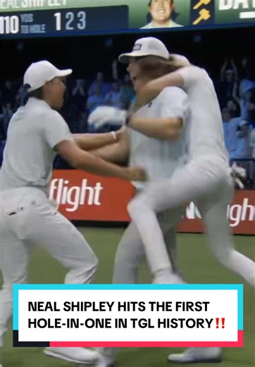 FIRST HOLE-IN-ONE IN #TGL HISTORY 🚨 📺: @ESPN #nealshipley #golf #holeinone