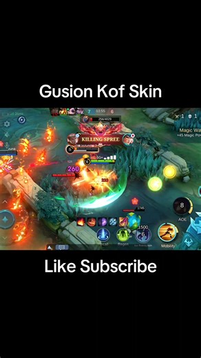 Gusion Kof Skin #mobalegends5v5 #moba5v5english #moba5v5pippin #shorts