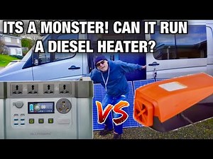 Can an Solar Generator RUN A CHEAP CHINESE DIESEL HEATER? Testing the Allpowers S2000 Monster X Pro
