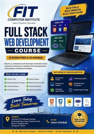Full Stack Web Development Course Academy In Rawalpindi & Islamabad