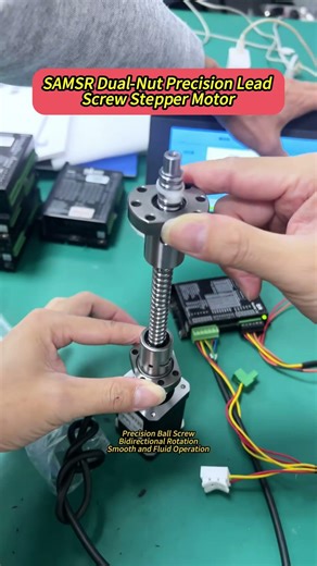 SAMSR Dual-Nut Precision Lead Screw Stepper Motor #stepper_motor #automobile #cncmill
