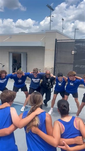 No one is more excited to see our Midlothian ISD kids succeed than their SROs. Check out Officer Hall “breaking it out“ with the MHS tennis team after their win today. All of us at the Midlothian Police Department are looking forward to another great school year. ￼￼￼￼￼ | Midlothian Police Department - Texas