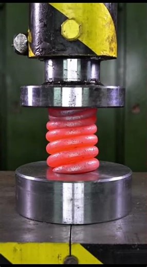 Red Hot Coil Spring vs Hydraulic Press #HydraulicPress#HydraulicPressChannel#ThePressLab#RedHotMet