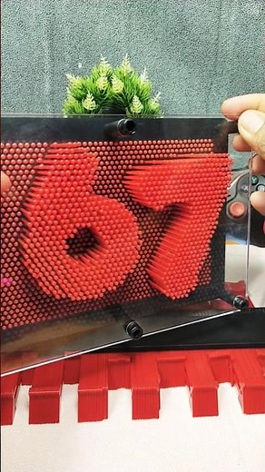 the process of printing the number 67 #numbers