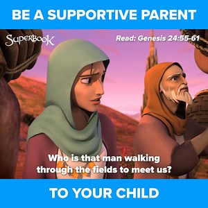 Rebekah's parents trusted God's plan and allowed her to marry Isaac. 👩🏻‍❤️‍👨🏻 Download the Superbook Bible App and read Genesis 24 to know more about the story of Isaac and Rebekah. ❤️ https://go.cbn.com/uHuB | Superbook