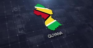 Guyana Map Flag Reveal for Digital Corporate Projects