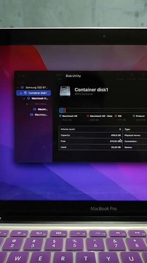 Create a hard disk partition in macOS