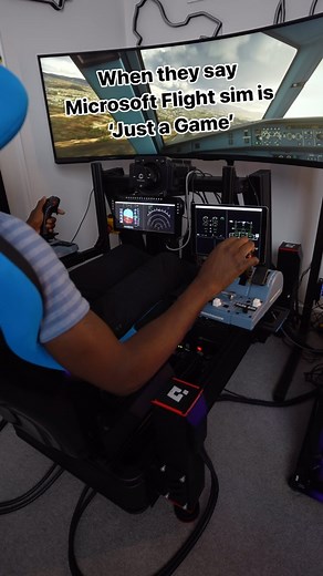 TheFlightDoc | The planes may be fake, but the flying is REAL 😍🛫👨🏿‍✈️ Follow for more! Full set up video coming soon. Setup Rig+Seat - @simlab_official... | Instagram
