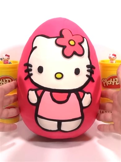 Hello Kitty egg surprise (*0*) #hellokitty #playdoh #fypシ #fyp #toys #unboxingtoys