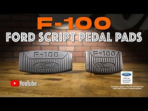 Replace your worn Ford F-100 pedal pad with our Ford Script brake and clutch pedal pads.