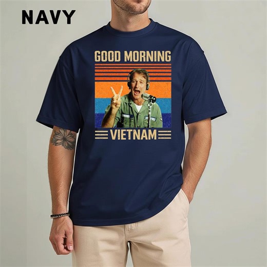 Good Morning Vietnam Robin Williams Retro T-shirt, Adrian Cronauer Movie Tee - Etsy