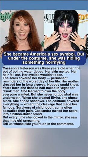Cassandra Peterson: The Childhood Accident That Scarred Elvira Forever