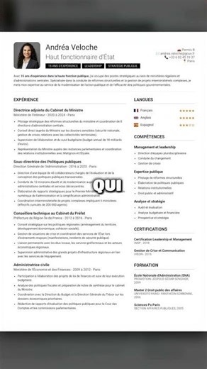 Modèle CV à remplir