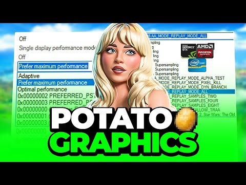 How To Get POTATO GRAPHICS in Fortnite on Intel, AMD & NVIDIA! 🥔 (MAX FPS & 0 DELAY)